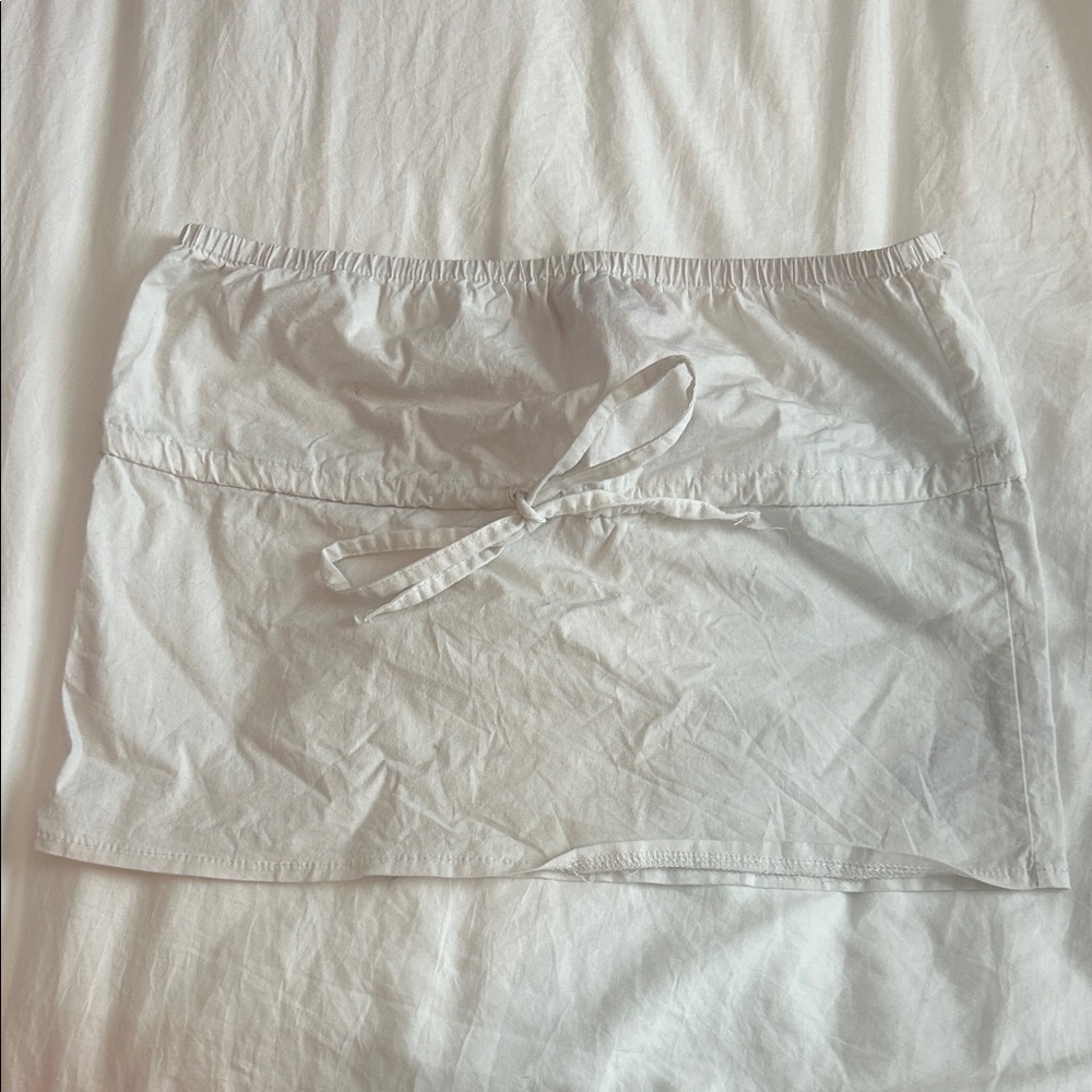 White Mini tube top with Bow